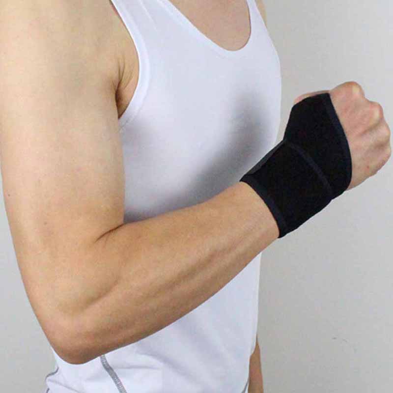 1PCS Adjustable Wrist Support Sport Wristband Gym Fitness Wrist Support Straps Wraps Bandage Training Safety Hand Bands: Black