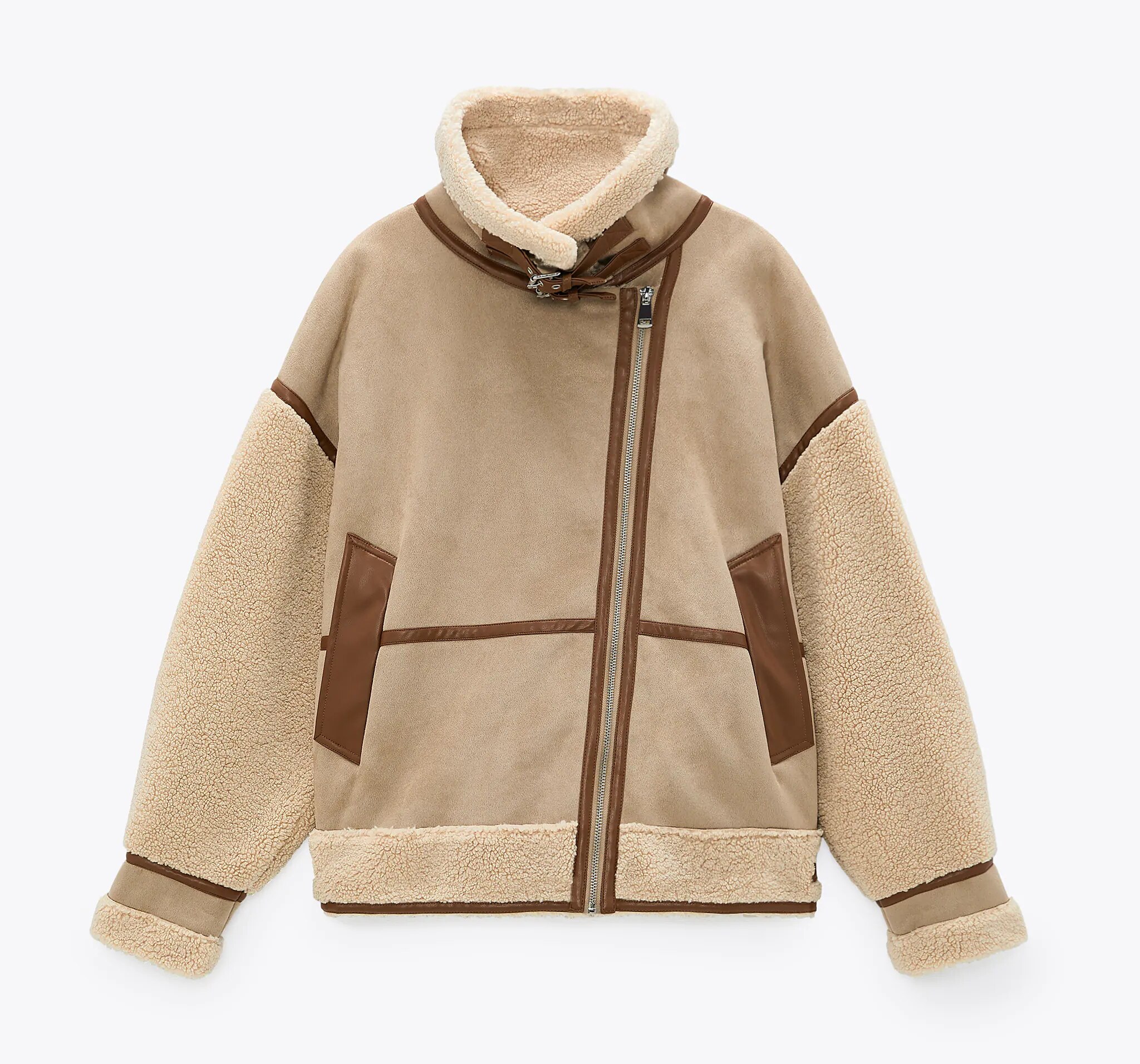 autumn/winter Patchwork jacket jacket Lambs wool coat