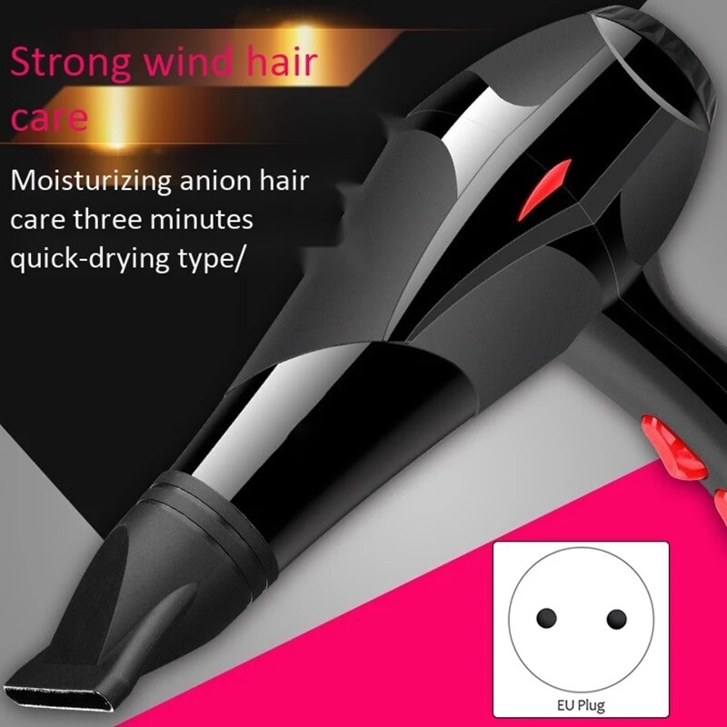 electric hair dryer thermostatic hair dryer salon 3 speed 2 hair dryer 2400W salon hair dryer EU plug