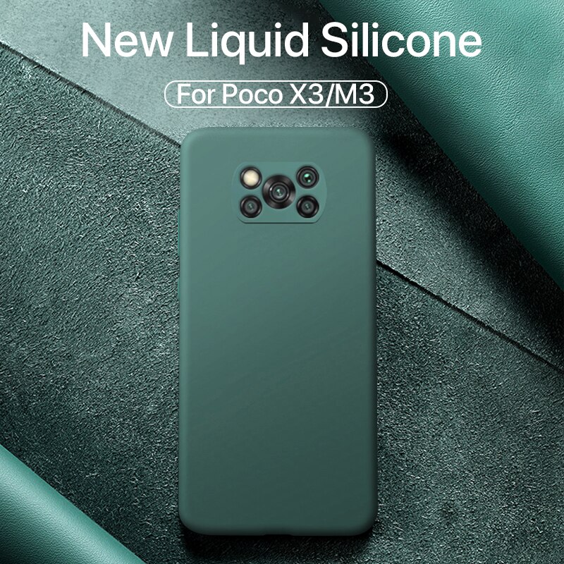 Nowy pokrowiec na telefon do Xiaomi Poco X3 Nfc M3 F2 Pro globalny oryginalny miękki płynny silikonowy aparat ochronny tylne okładki