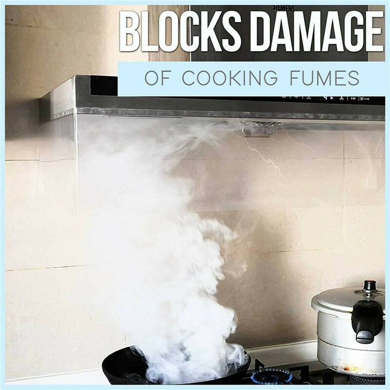 Hood Anti-smoke Cover Smoke Shield of Oil Fume Hood Absorbs Smoke Oil PVC Transparent RT88