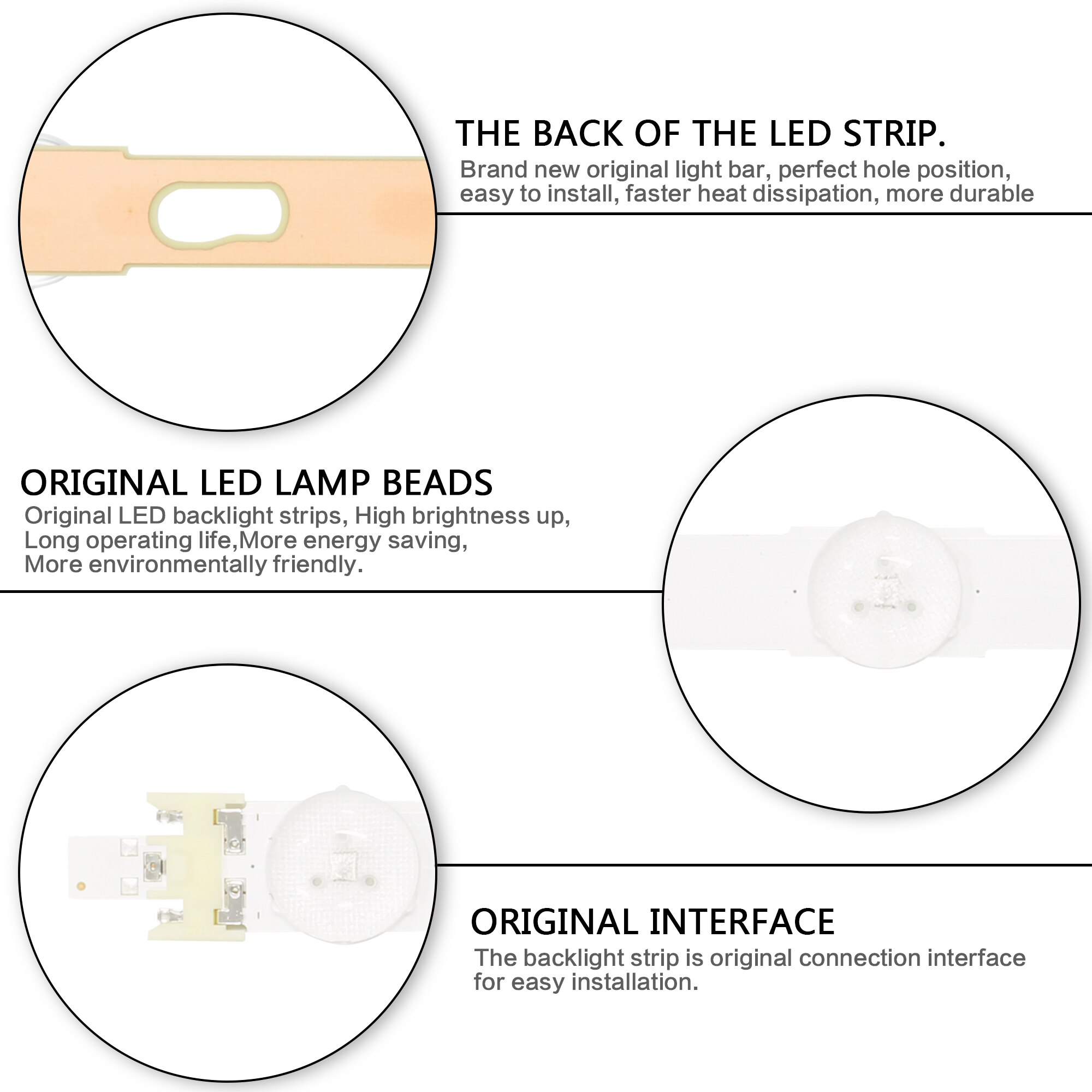 LED backlight strip voor Samsung UA40JU7000 UE40JU6050 UE40JU6060 UE40JU6070 UA40KU6310 UA40KU6880 CY-WJ040HGLV1H CY-GJ040FLLV1H