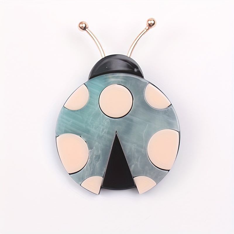 Kever Acryl Broche Mode Insect Pins Sieraden Accessoires: Licht Geel Goud Kleur