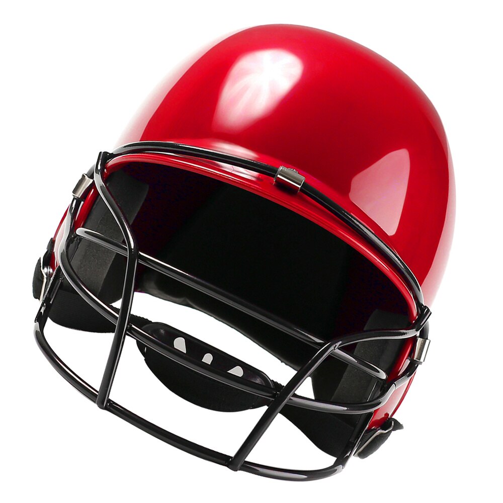 Professionele Honkbal Helm Beschermende Cover Head Protector Gezicht Guard Frame Beschermende Cap Voor Outdoor Sport Spelen Levert: Red