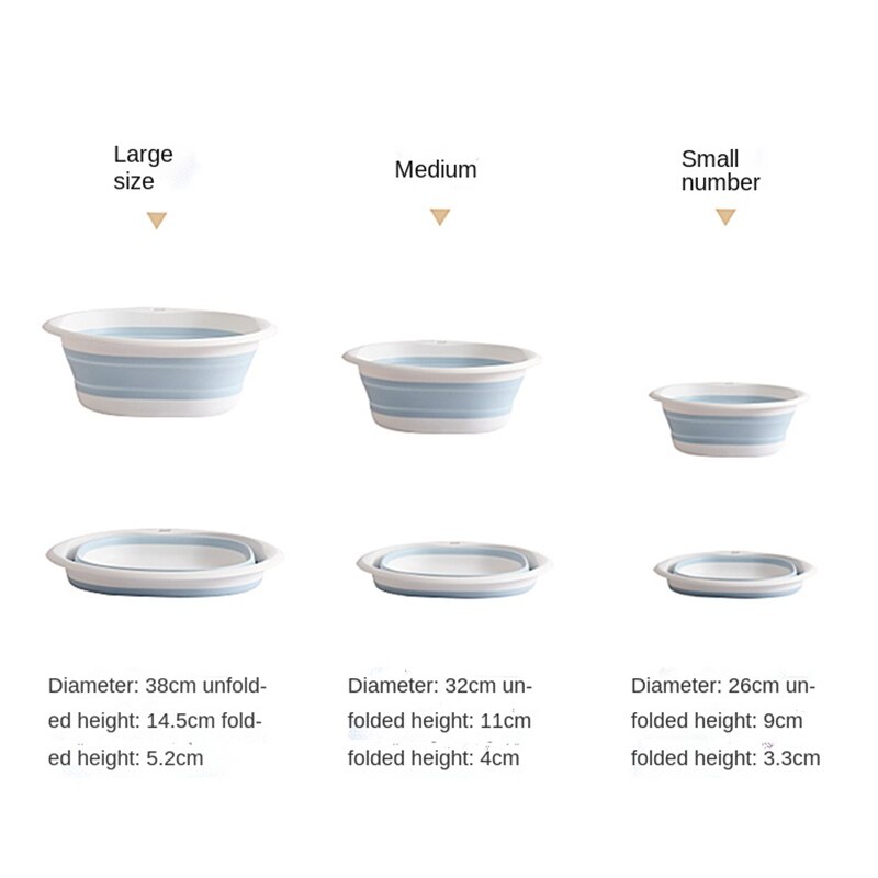 Plastic Folding Basins Portable Wash Basins Folding Laundry Tub Bathroom Kitchen AccessoriesTravel Folding Wash Basin Two Models