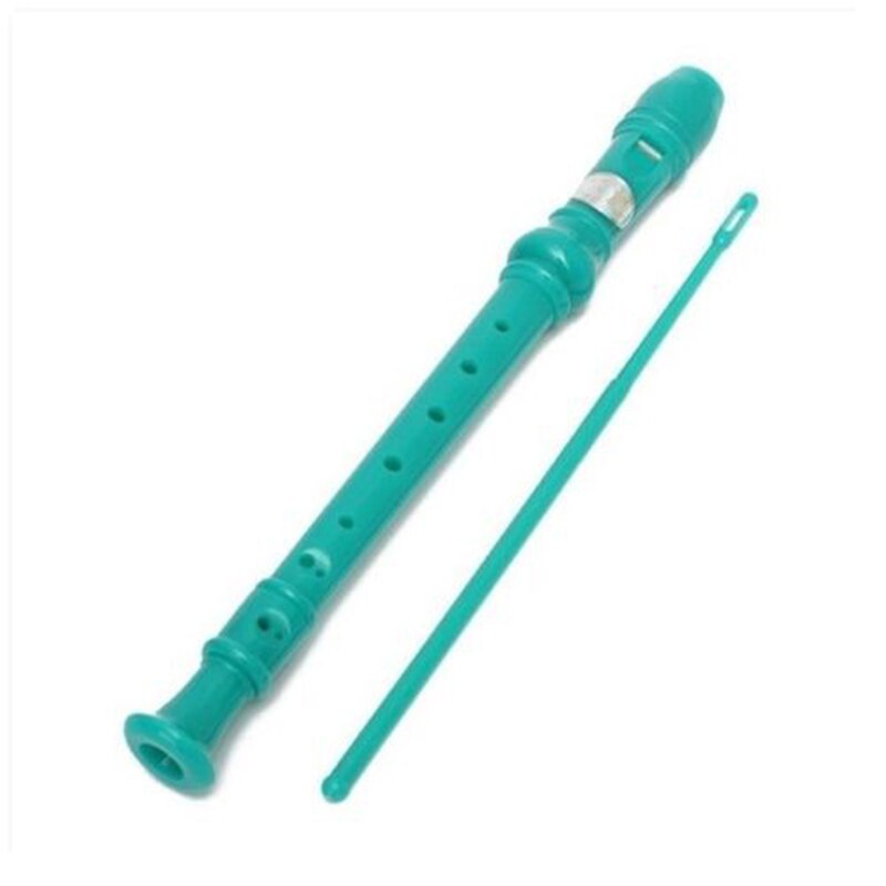 C Key Soprano Recorder ABS Soprano Descant Recorder Clarinet 8 Holes German Style with Fingering Chart Cleaning Stick for Kids: Green