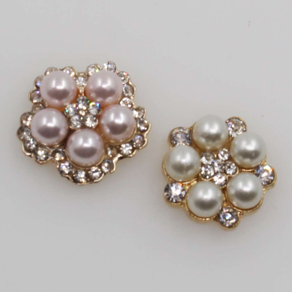 10pc gemengde maten strass parelknopen bruiloft decoratie diy flatback gouden kleding scrapbooking knutselen accessoires