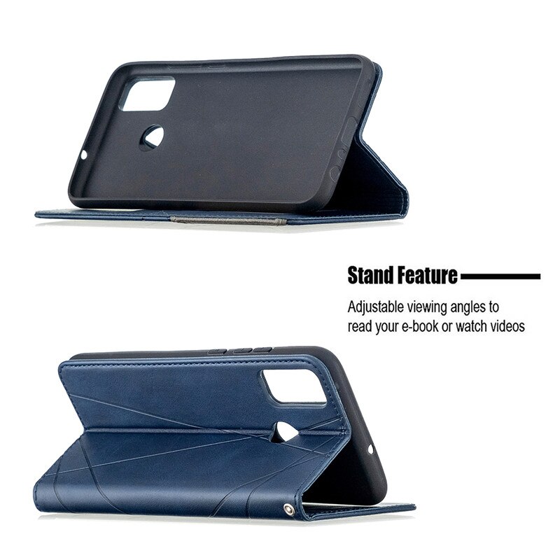 Voor samsung galaxy  a21s hoesje magnetische leren slanke hoes voor samsung  a21s sm -a217f a 21s a21 s flip stand zakelijke telefoonhoes