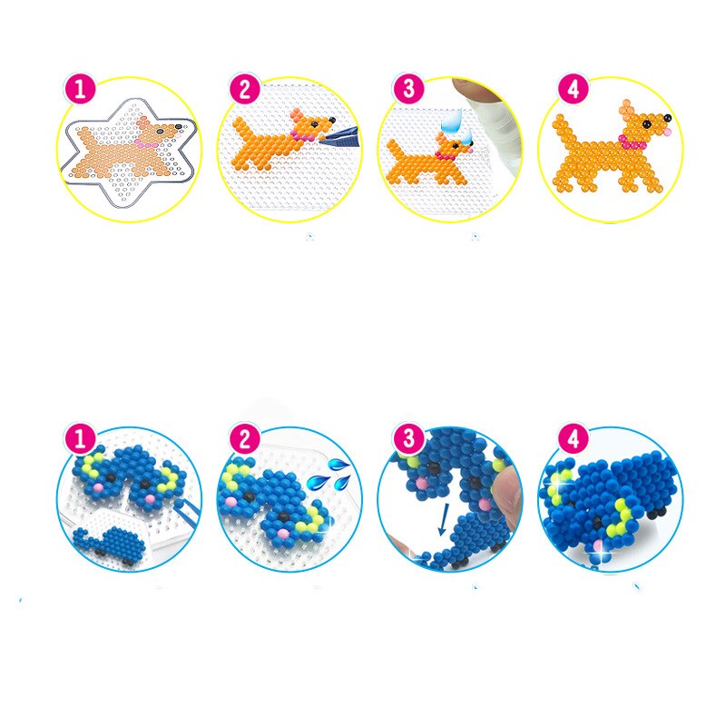 DIY Water Mist Magic Beads Toys For Children Animal Molds Hand Making Puzzle Kids Educational Toys Spell Replenish Beans