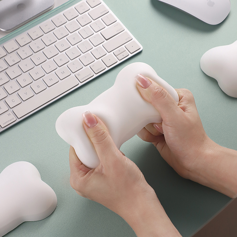 Alfombrilla de ratón bonita, soporte para reposamuñecas, alfombrilla de ratón ergonómica de silicona antideslizante para suministros de oficina, accesorios de decoración de escritorio