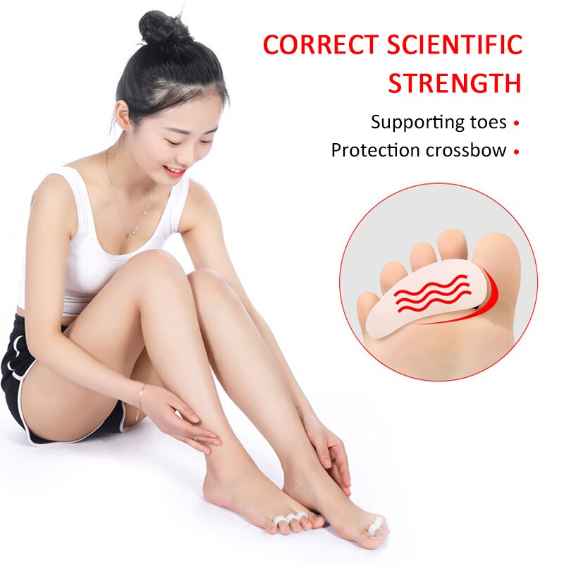 2Pcs=1Pair Toe Separators Spacer Straightening Silicone Gel Hammer Corrector for Curled Toes Hallux Valgus Feet Foot Care Tools