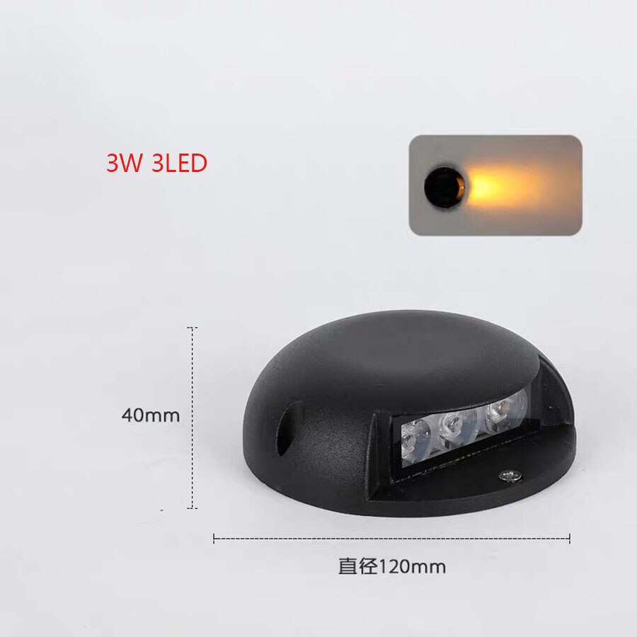 LED In-ground Light Outdoor Waterproof Buried Lights Underground Floor Lamps Yard Landscape Street Light Garden Step Spotlights: 3W 1Side