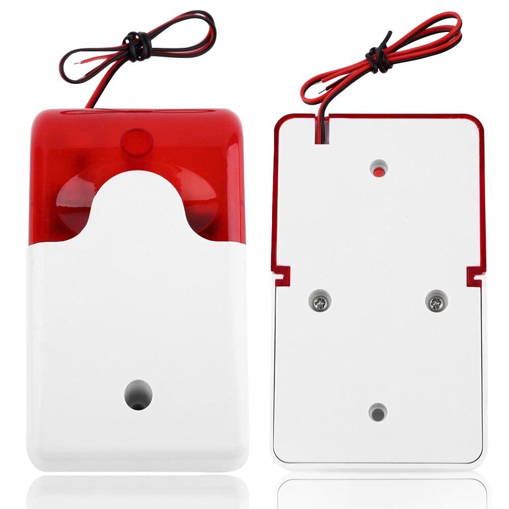 DC 12V flashing red light sound siren home security alarm system