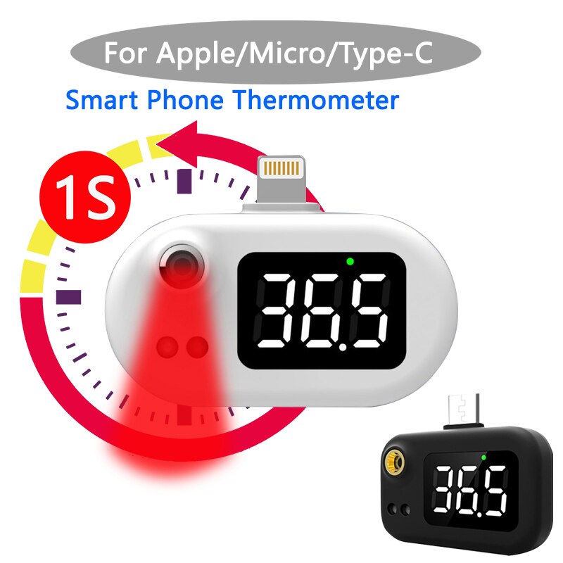Home Temperature Monitor forehead temperature measurement Smart Phone Thermometer Infrared Thermometer for IOS Android phone