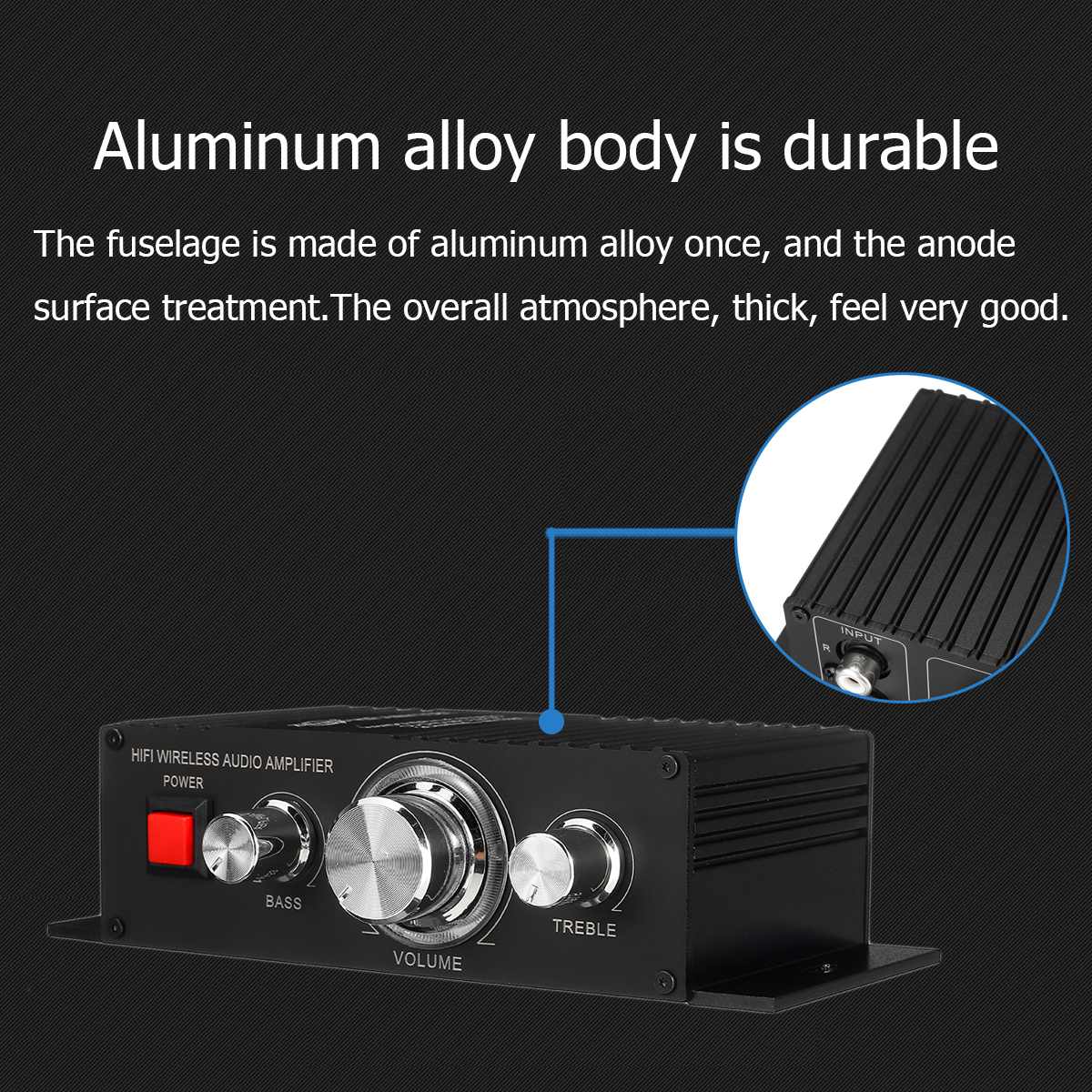 400W Stereo Hifi Car Home Subwoofer Amplifier Amp Sound Speaker bluetooth 4.2+EDR Audio LED