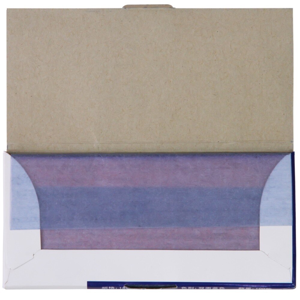 Deli 1pcs 9370 48K double side blue carbon paper 100 sheets/set financial supplies 8.5cm*18.5cm include three red sheets