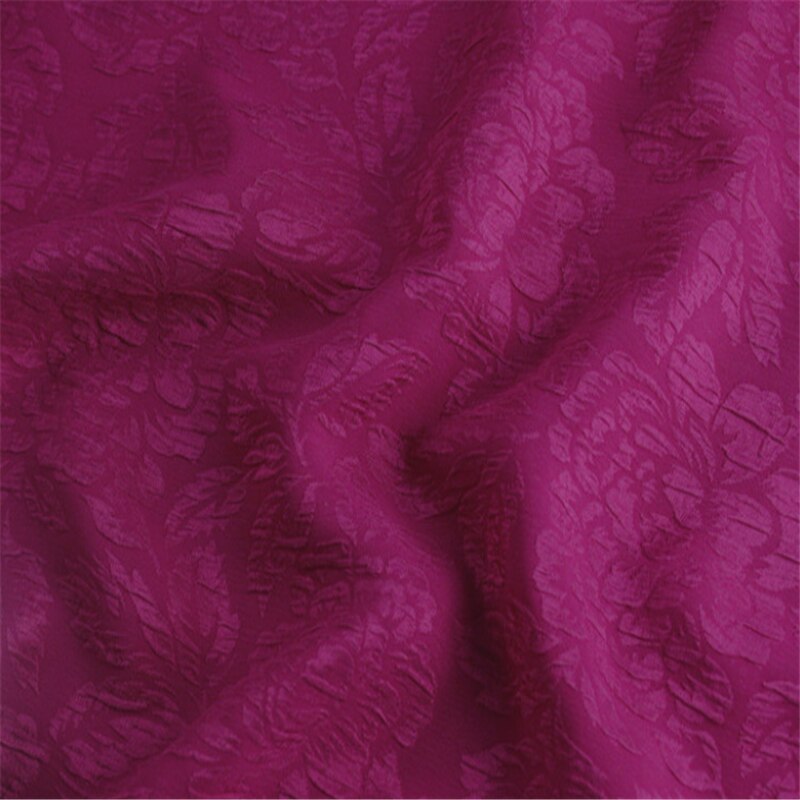 100%  silke stof jacquard crepe brokade silke materiale 19 momme 114cm bredde til fremstilling af avanceret tøj: 3 rose rød