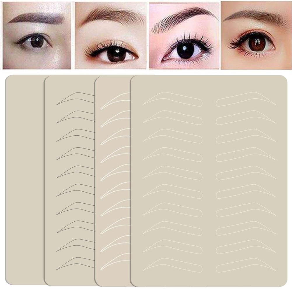 1 st microblading tillbehör ögonbryn träna latex hud permanent makeup ögonbryn tatuering inget bläck behövs punktlinje gummi material