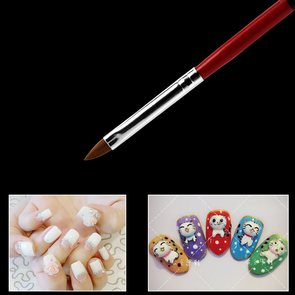 Rohwxy Acryl Nagellak Pen Voor Nagels Schilderen Nail Borstels Voor Manicure Nail Dust Cleaning Borstels Voor Nail Art gereedschap