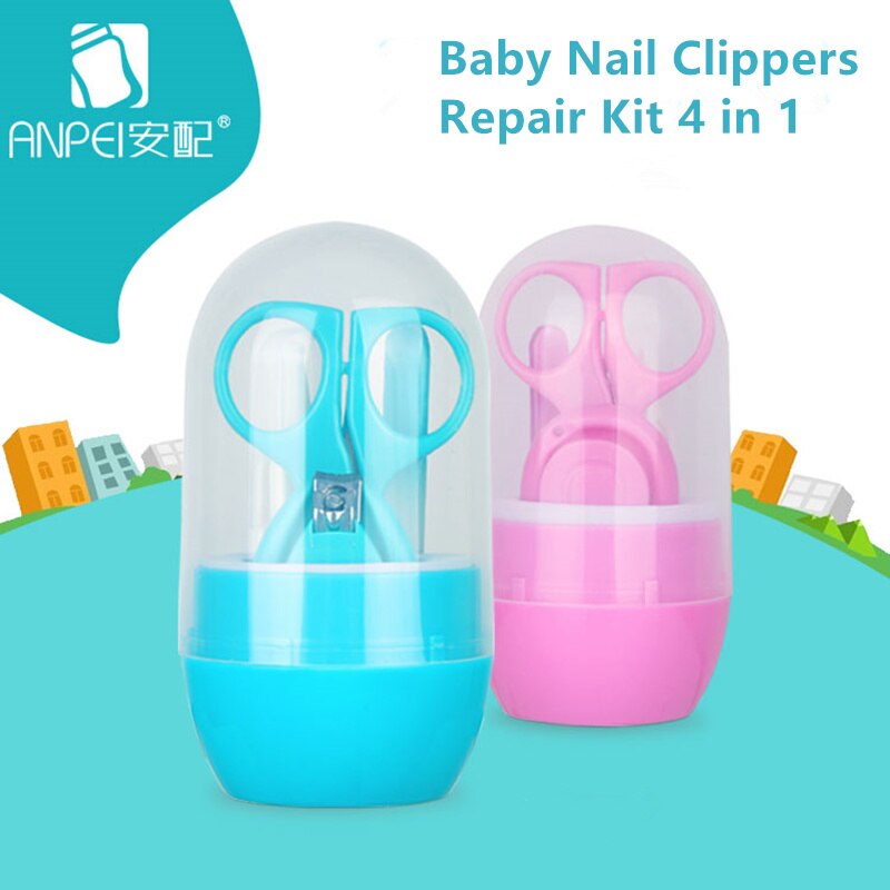 Newborn Infant Baby Nail Care Set Suits nipper Baby nail care nail clipper + nail file + scissors + tweezers kit 4 in1