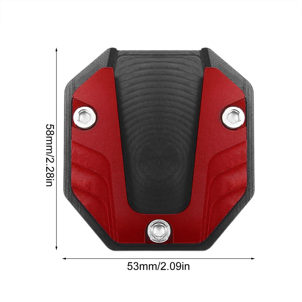 Motorcycle Kickstand Plate Anti-Skid Side Stand Extension Plate Foot Support Pad High Strength Motorcycle Accessories Foot Plate: Red