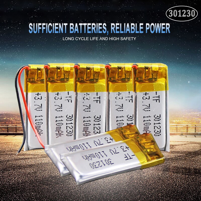 10 stücke/viel 301230 3,7 v 110mah Polymer Lithium-ionen akku li-po batterie für BH505 Headset