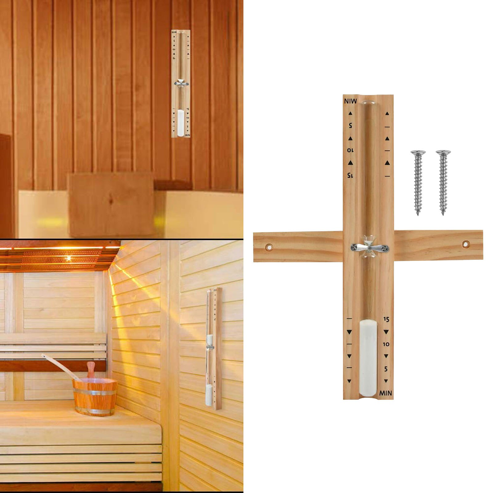 Sauna Timer Sanduhr Sand Uhr Holz Weiß Sand Timer Sanduhr Uhr