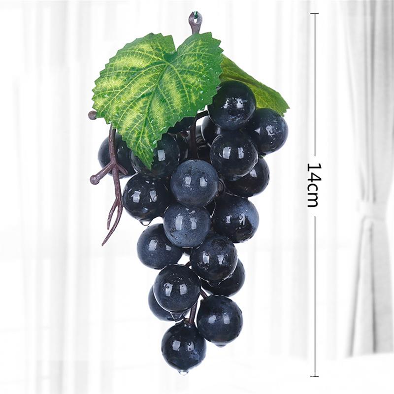 4 Bunches Artificial Grape Realistic 24-Grain Artificial Fruit Photography Prop