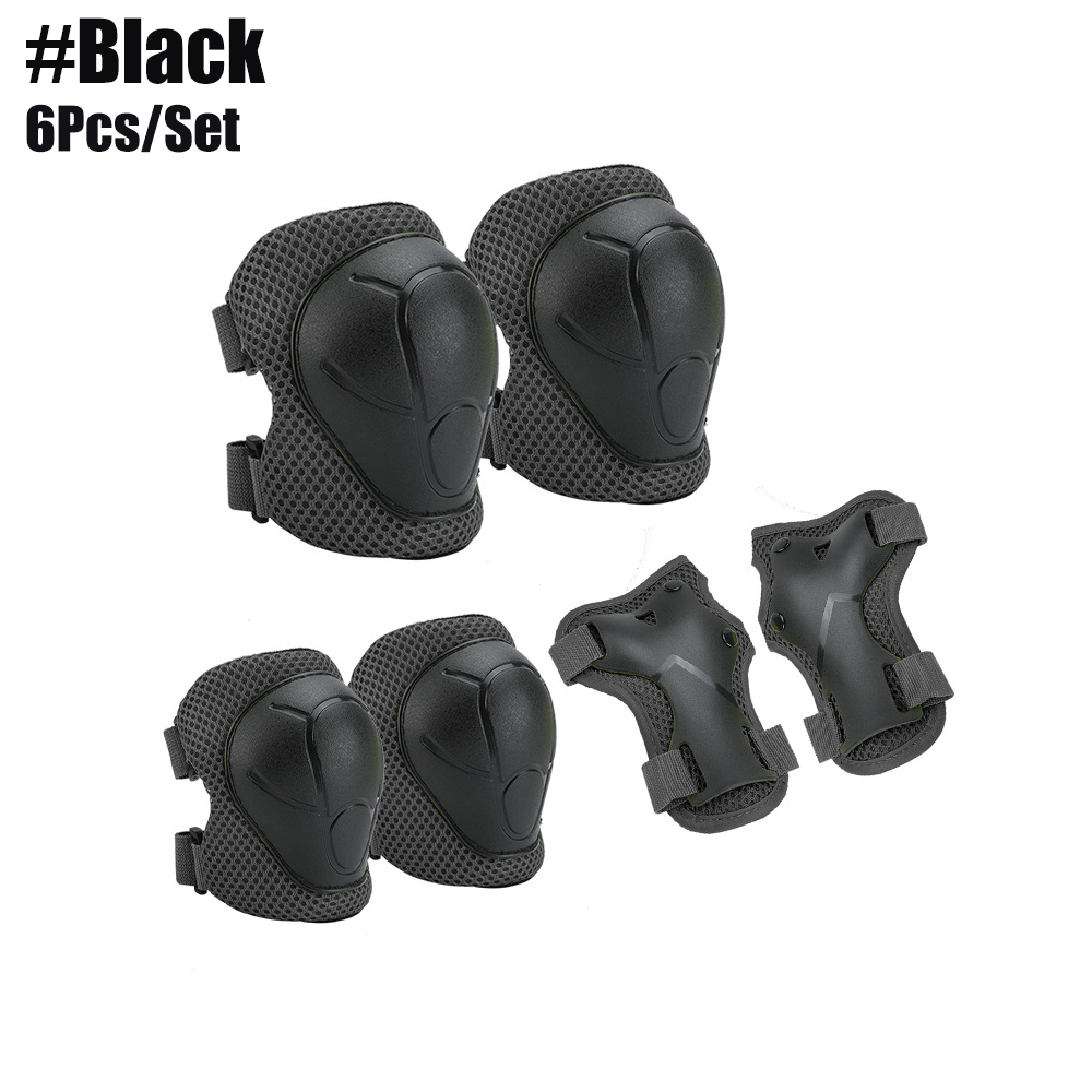 Rodilleras para niños, coderas para niños de 3 a 7 años, conjunto de seguridad de equipo protector 6 en 1 con protector de muñeca para patinaje y ciclismo,: Rojo
