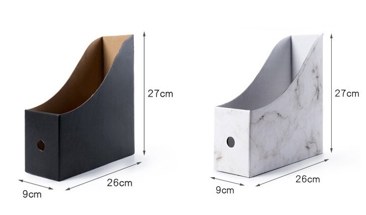 LOAAO Eco-Friendly Cardboard table organizer box office file box holder book storage box Home Storage Organization