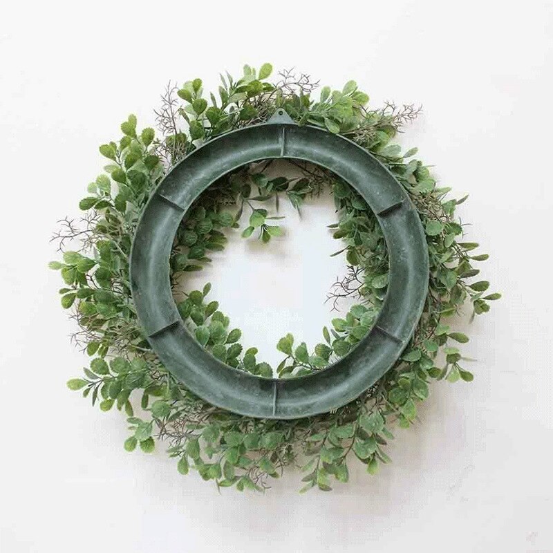 Artificial Long leaf Lucky Wreath Green Leaves Front Door Indoor Wall Decor your House and Make it Look Vibrant