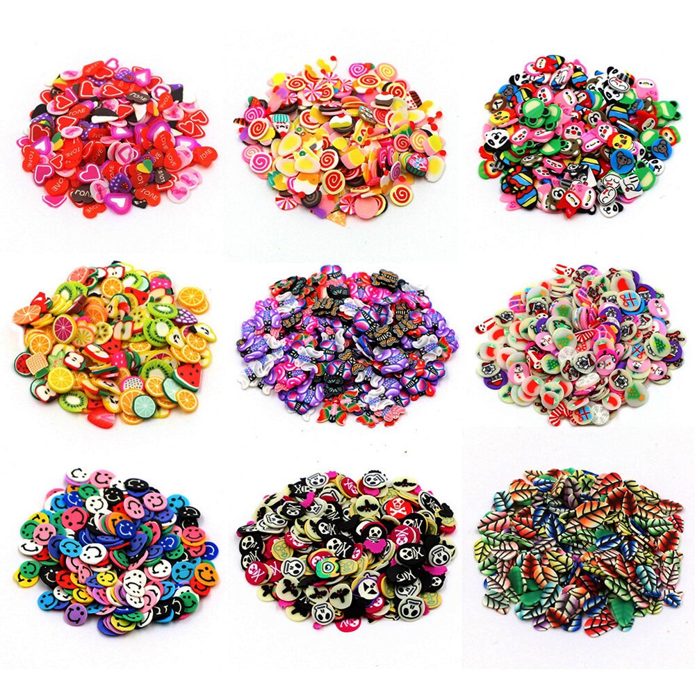 2.5g/Bag Fruit Bead DIY Decoration Charms Mud Accessories Fluffy Addition in Mud Clound Sand Toys Filler Glitter Clear Set