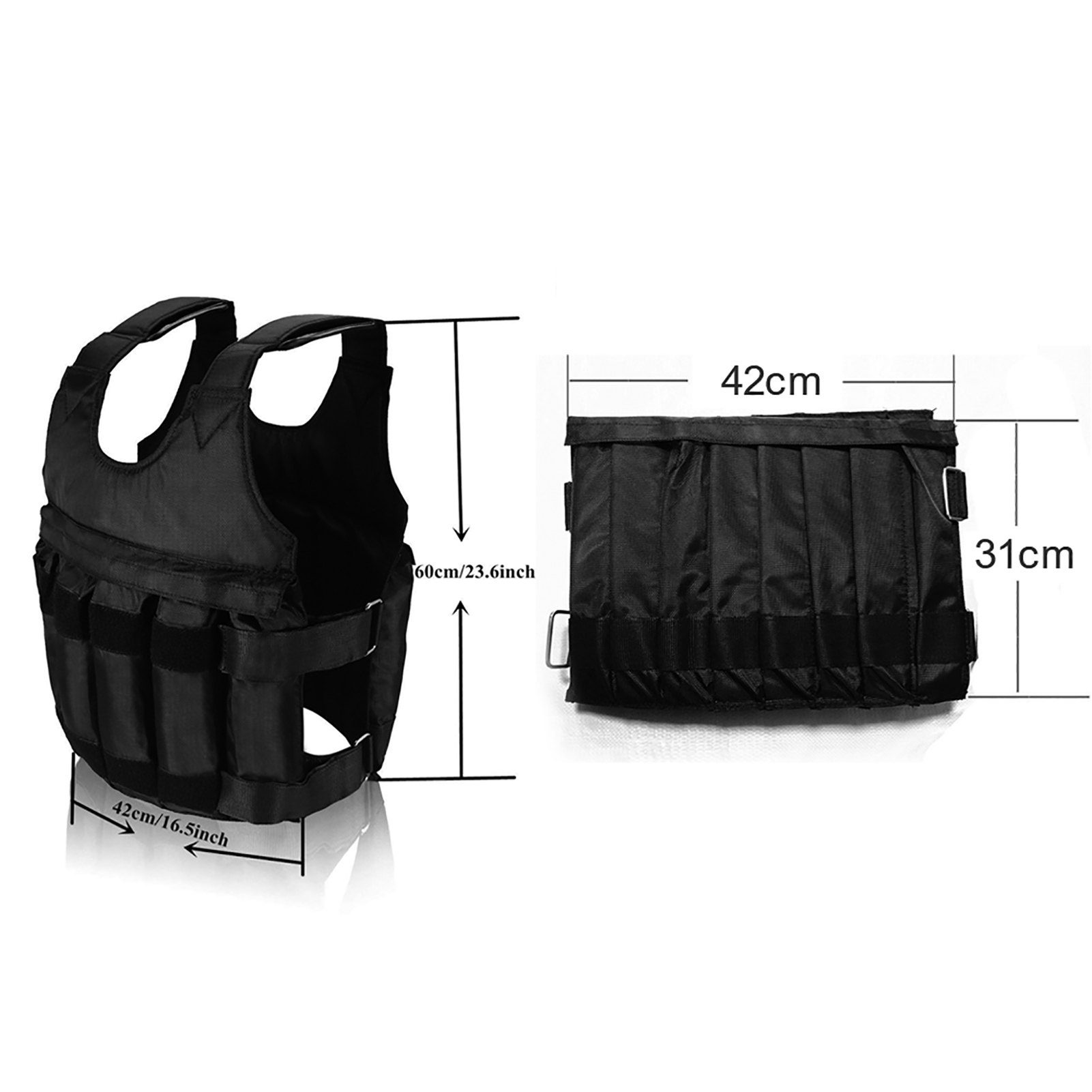 Allenamento fitness 50kg carico massimo regolabile allenamento vuoto gilet pesi vuoto fitness gilet pesi vuoto