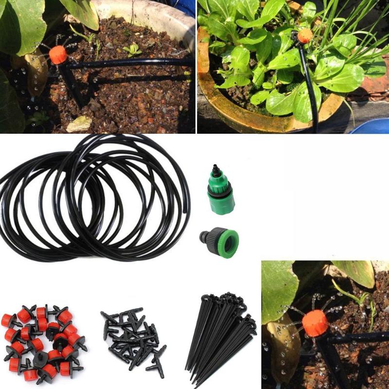 Water Irrigation Kit Set Automatic Balcony Pot Micro Drip Watering System: 5m