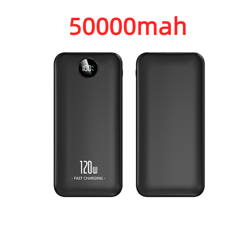 Xiaomi 120W Power Bank 200000mAh Large Capacity Fast Charging Mobile Portable Digital Display Spare Battery for Iphone Huawei: WHITE