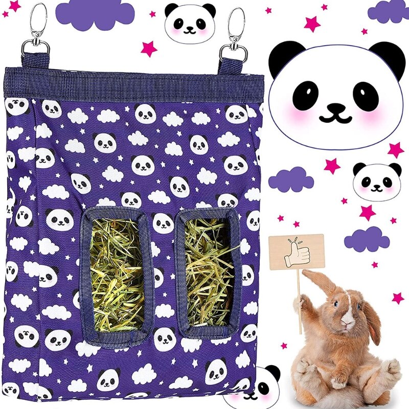 Cavia Hooi Feeder Opknoping Konijn Hooi Feeder Water-Proof Tas Voor Kleine Huisdieren Bunny Hamster Verminderen Hooi Afval 3 Kleuren