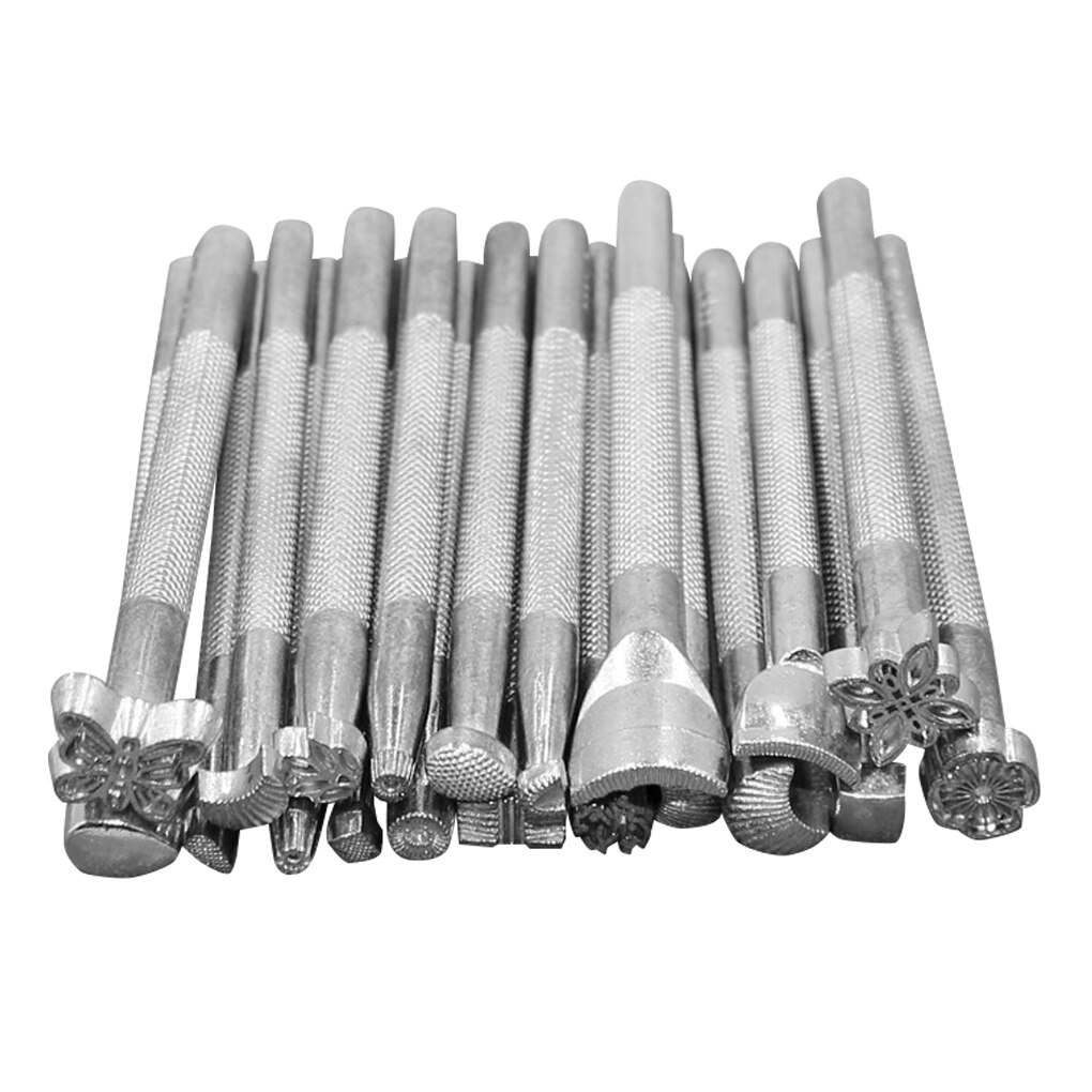 20pcs/set DIY Carving Printing Tool Leather Flower Pattern Craft Engrave Stamping Embossing Mold