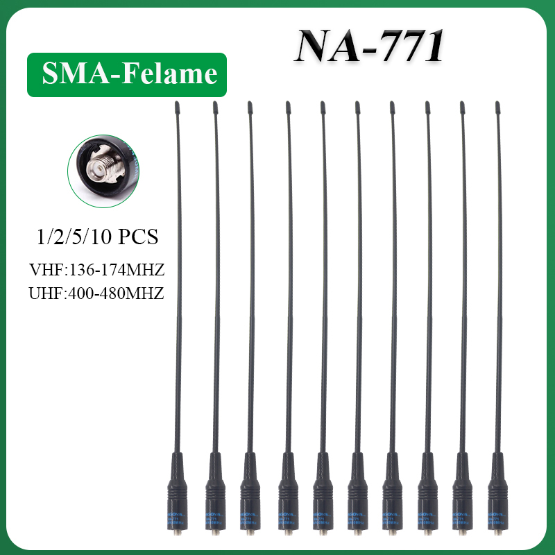 Nagoya NA-771 Antena Antenas de Alto Ganho VHF/UHF SMA-Fêmea Para Quansheng UV-K5 UV-K6 Baofeng DM-1701 UV-21 UV-18 Pro M-5R Radios