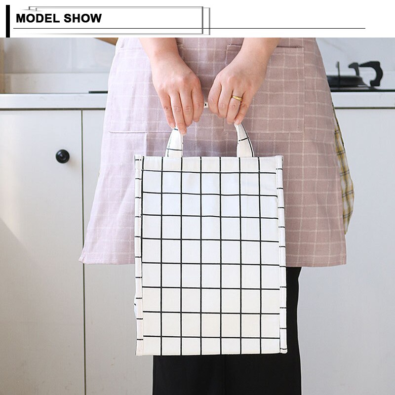 Voedsel Koeltas Waterdichte Draagbare Thermische Oxford Lunch Tas Voor Vrouwen Mannen Kids Grote Gestreepte Geïsoleerde Lunchbox Tas tote