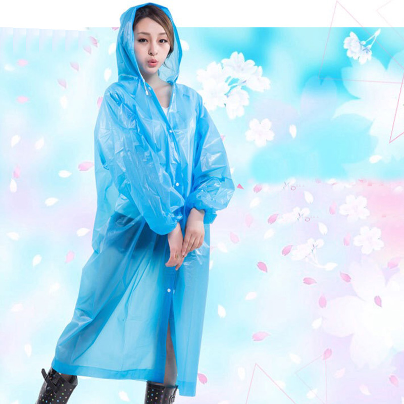 Manteau de pluie en plastique pour homme et femme, imperméable et réutilisable, Transparent