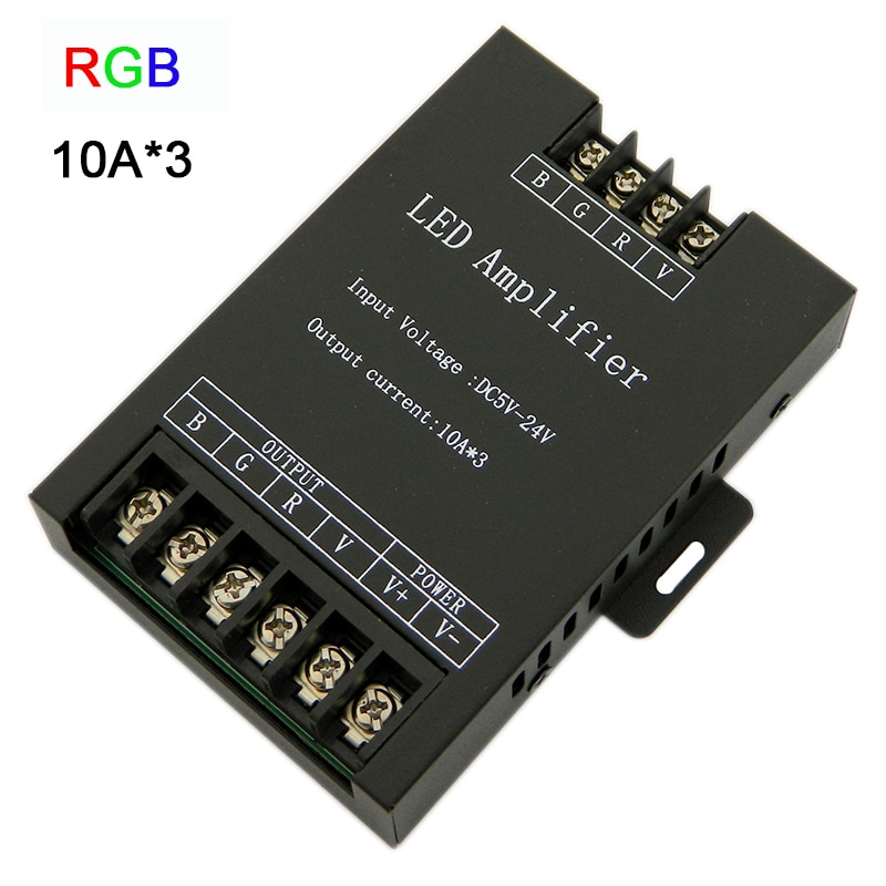 Iron shell 360W RGB led Amplifier Controller Signal Repeater DC5-24V for SMD 3528 5050 RGB Led strip light
