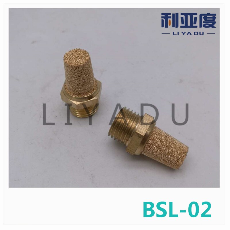 100 PZ/lotto Mezza una massa di rame filettatura silenziatore silenziatore BSL-02 pneumatico marmitta SL-elettrovalvola comection 01:1/4"