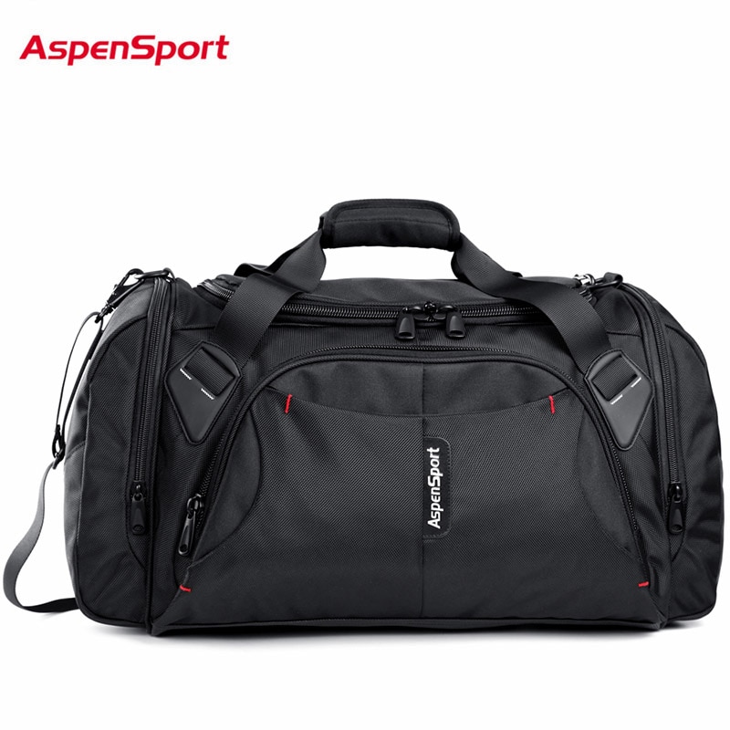 Aspensport bagage rejsetasker til mænd nylon duffle håndtaske stor organisator foldbare rygsække 40l kapacitet sort / rød / blå