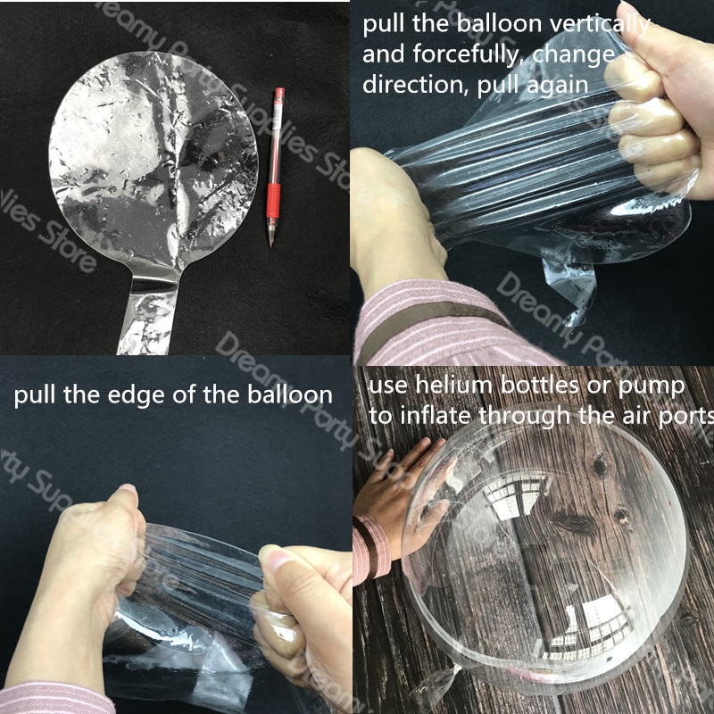 100Pcs 20''24''36'' Transparante Globes Clear Ballon Helium Opblaasbare Bobo Ballonnen Bruiloft Verjaardag Baby Shower Decoratie