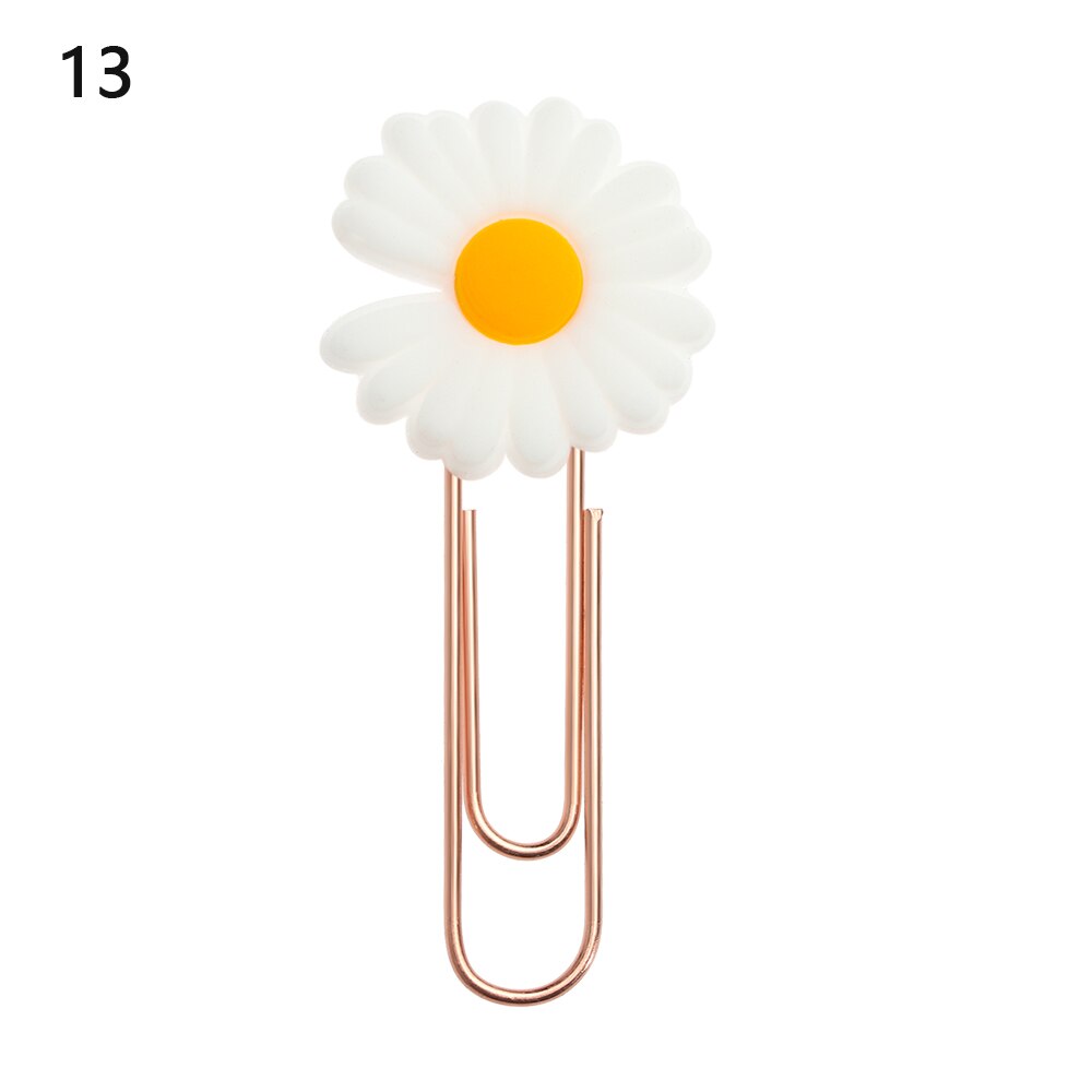 Animals Flower Paper Clips Bookmarks Kids Cute Book Mark Paper Clips Desk Organizer Stationery Office School Supply: 13