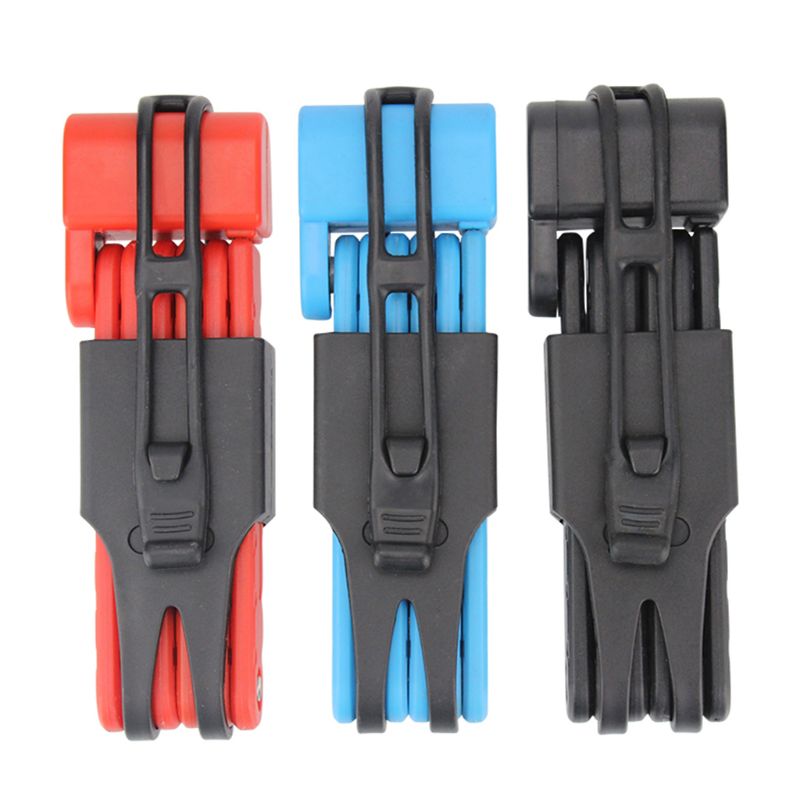 Folding Bicycle Lock MTB Road Bike Anti-theft Steel Lock Anti-hydraulic Shear Universal Cycling Lock Accessories