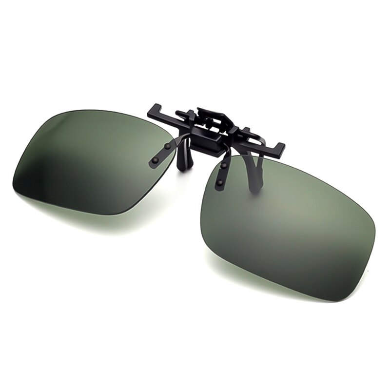 Auto Night Driving Bril Gepolariseerde Clip Op Zonnebril Voor Mannen Vrouwen Nachtzicht Bril Anti-Glare Uva Driver Bril goggle: Green