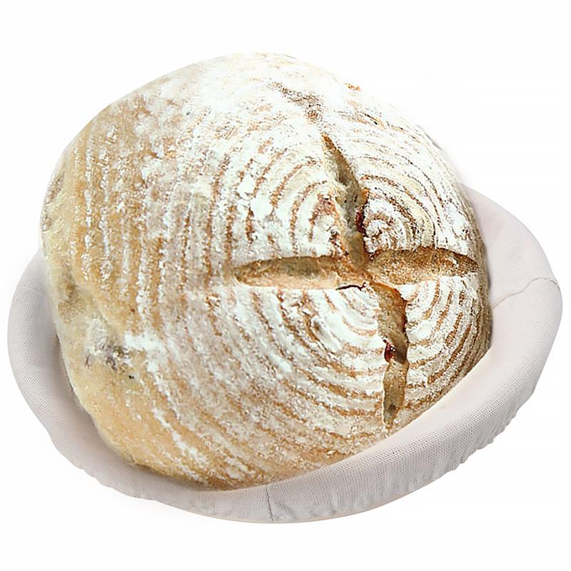 Dough Proofing Basket Kit Bread Fermentation Proofing Basket Rattan Sourdough Container (22cm Basket+Cutter+Scraper+Cloth Liner)