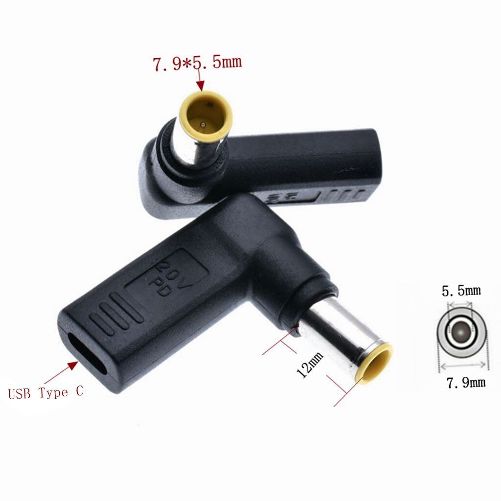 Dc Energie Adapter Stecker Konverter USB Typ C Weibliche zu 7,4x5,0mm 4,8x1,7mm 5,5 x 2,1mm Männlichen Laptop Dc Ausgang Jack Stecker: 7955 Pro Lenovo