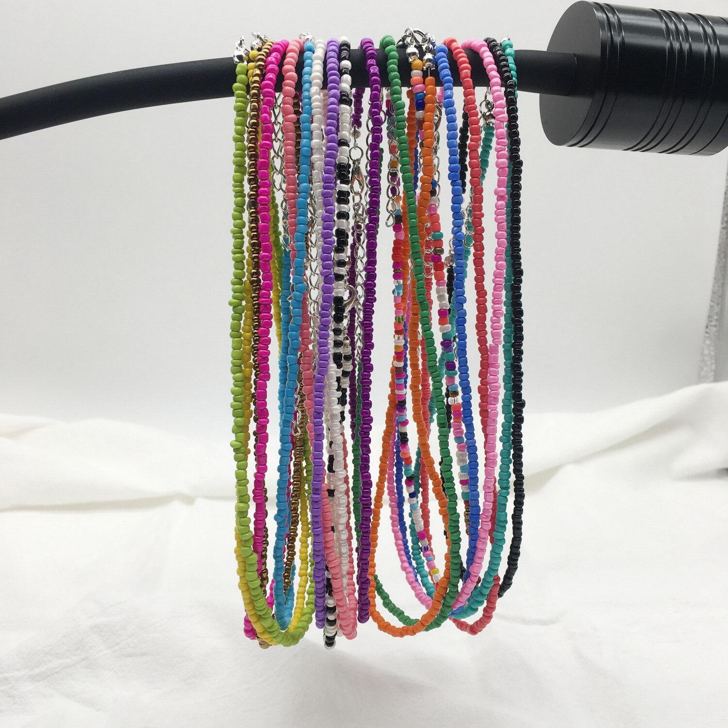 Proste koraliki Strand naszyjnik kobiety String z koralikami krótkie Choker naszyjnik biżuteria Chokers naszyjnik prezent plaża biżuteria Bijoux